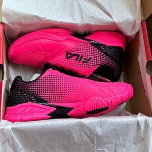 Fila Women’s Volley Zone PICKLEBALL Shoes – Knockout Pink/Black – Size 7, NEW